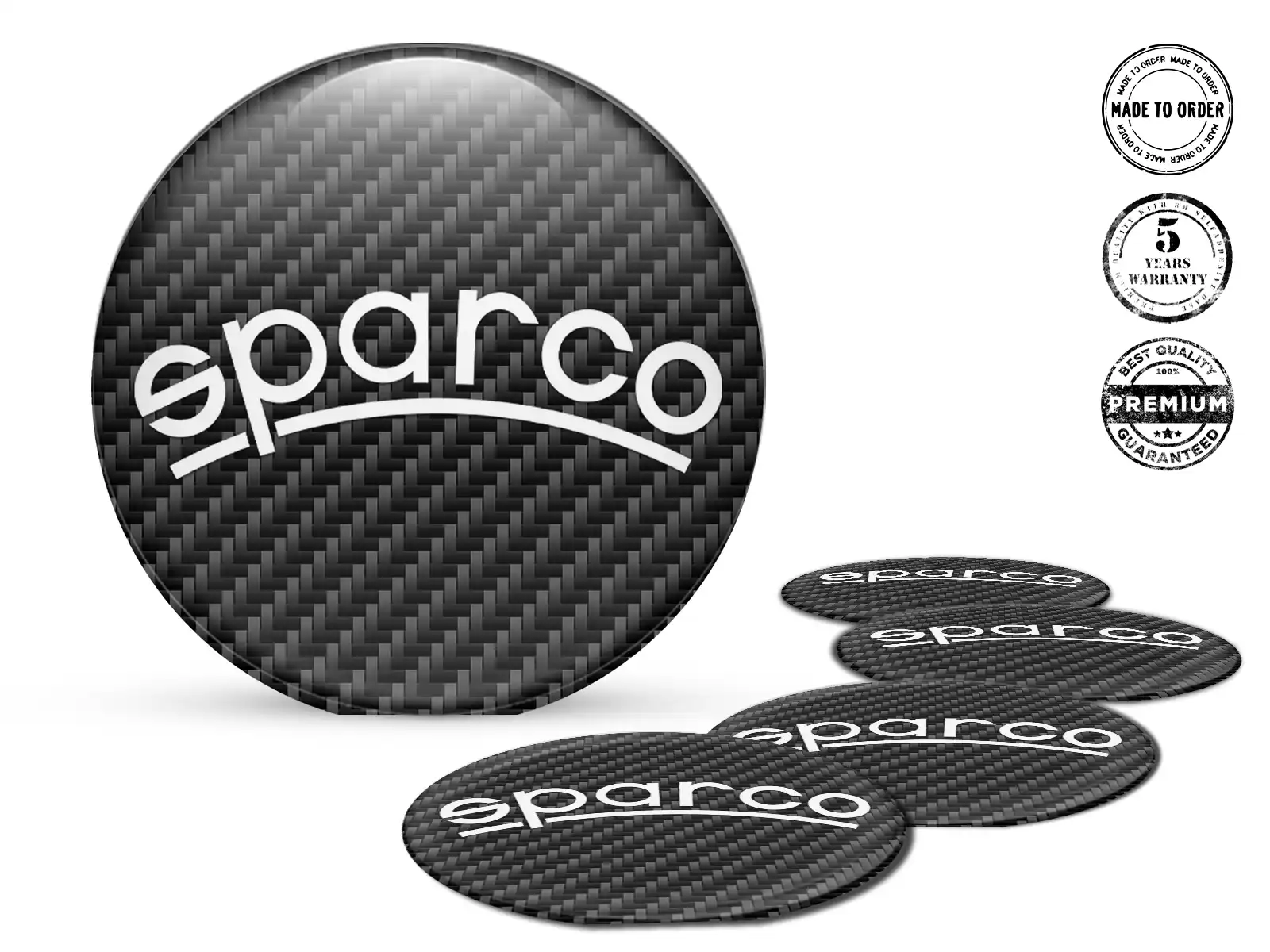 Sparco Radplaketten Ausgabe Harzgewölbte Labels